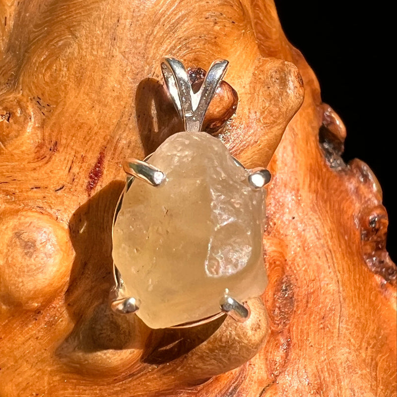 Libyan Desert Glass Pendant Sterling Silver #8351-Moldavite Life