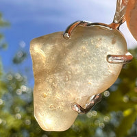 Libyan Desert Glass Pendant Sterling Silver #8353-Moldavite Life