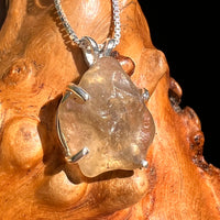 Libyan Desert Glass Pendant Sterling Silver #8355-Moldavite Life