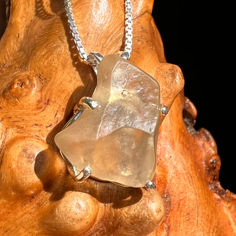 Libyan Desert Glass Pendant Sterling Silver #8356-Moldavite Life