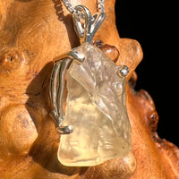 Libyan Desert Glass Pendant Sterling Silver #8358-Moldavite Life