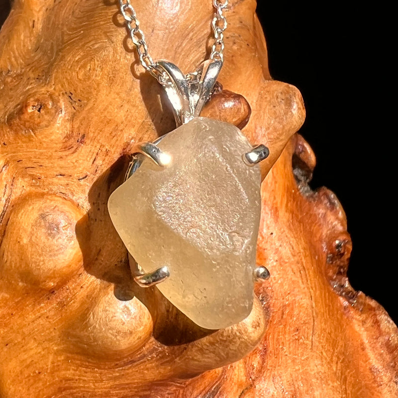 Libyan Desert Glass Pendant Sterling Silver #8359-Moldavite Life