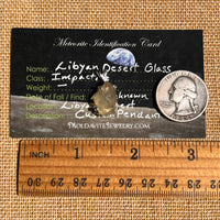 Libyan Desert Glass Pendant Sterling Silver #8361-Moldavite Life