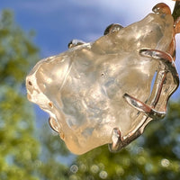 Libyan Desert Glass Pendant Sterling Silver #8362-Moldavite Life
