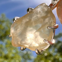 Libyan Desert Glass Pendant Sterling Silver #8364-Moldavite Life