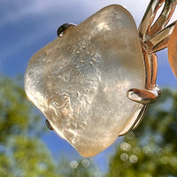 Libyan Desert Glass Pendant Sterling Silver #8365-Moldavite Life