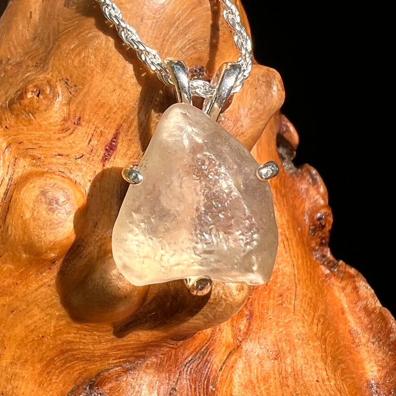 Libyan Desert Glass Pendant Sterling Silver #8365-Moldavite Life
