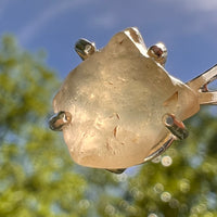 Libyan Desert Glass Pendant Sterling Silver #8367-Moldavite Life