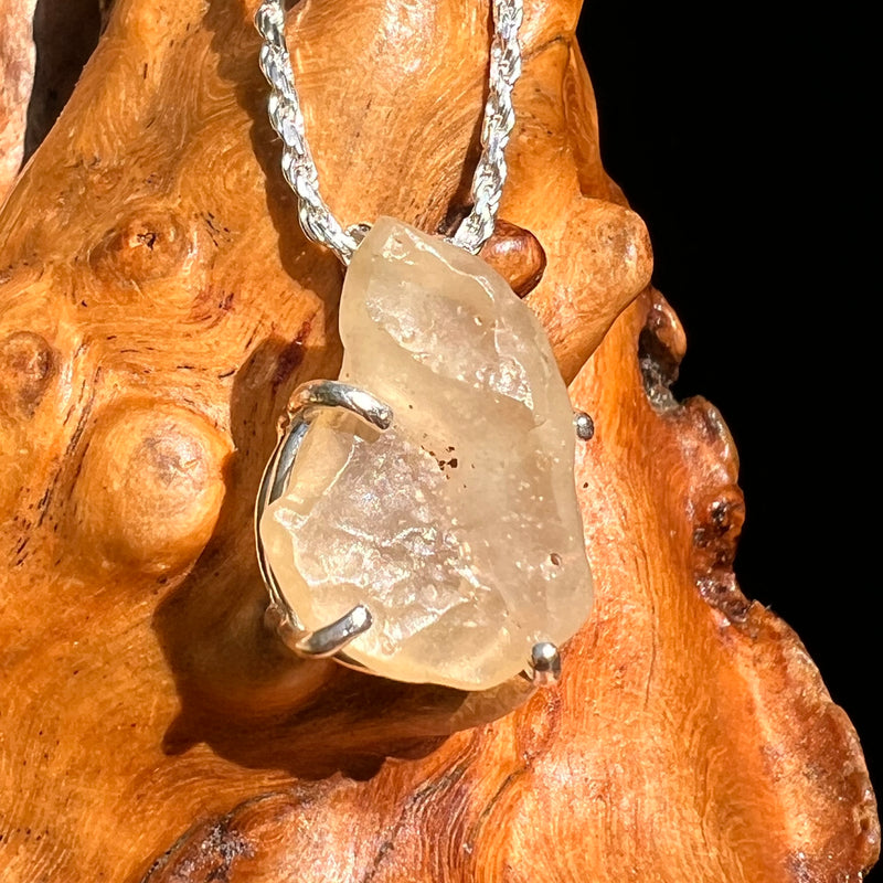 Libyan Desert Glass Pendant Sterling Silver #8368-Moldavite Life