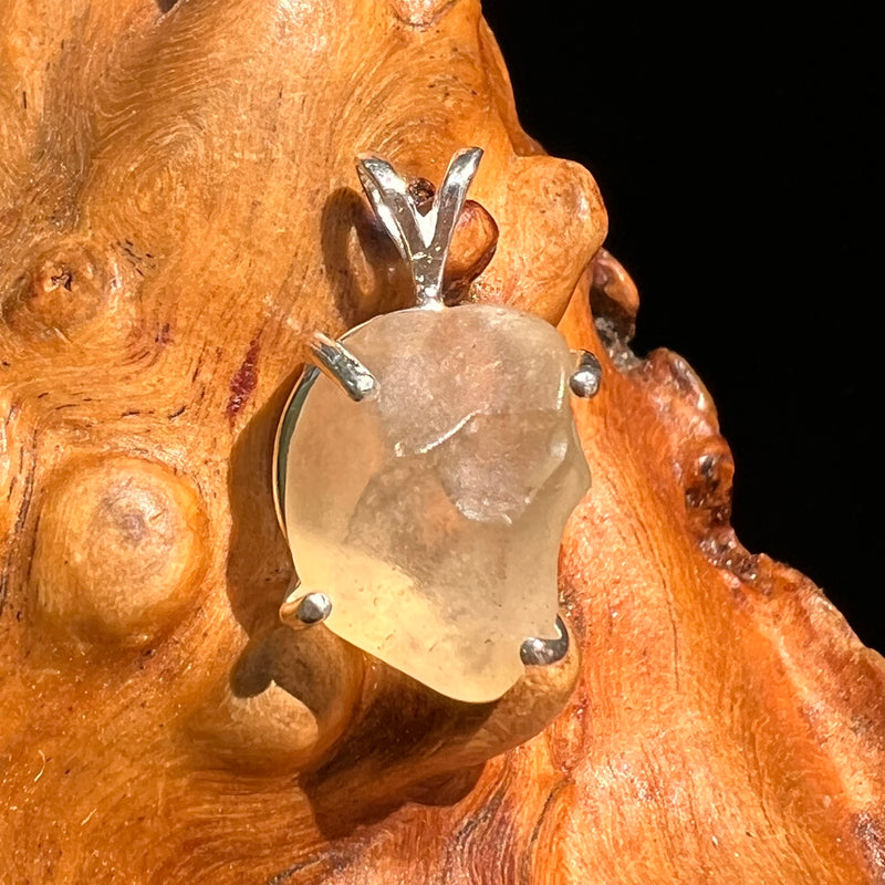 Libyan Desert Glass Pendant Sterling Silver #8371-Moldavite Life