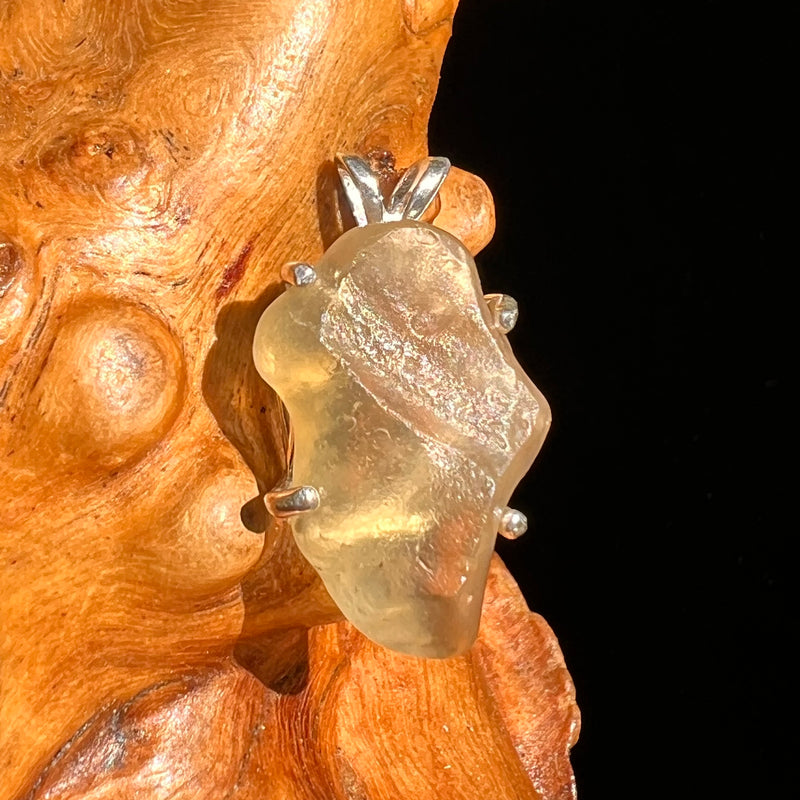 Libyan Desert Glass Pendant Sterling Silver #8375-Moldavite Life
