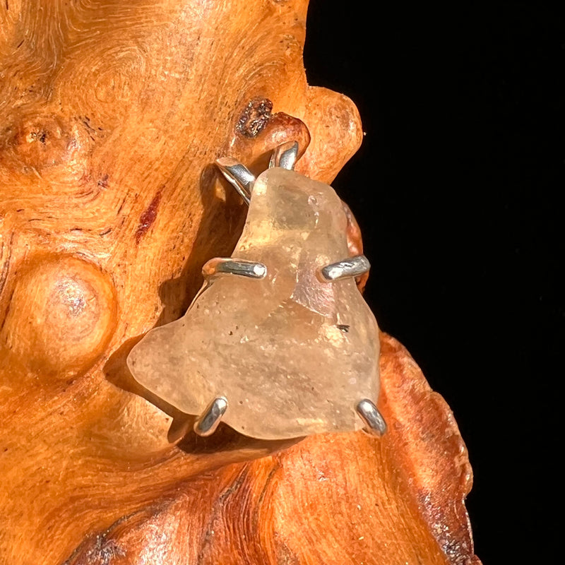 Libyan Desert Glass Pendant Sterling Silver #8377-Moldavite Life