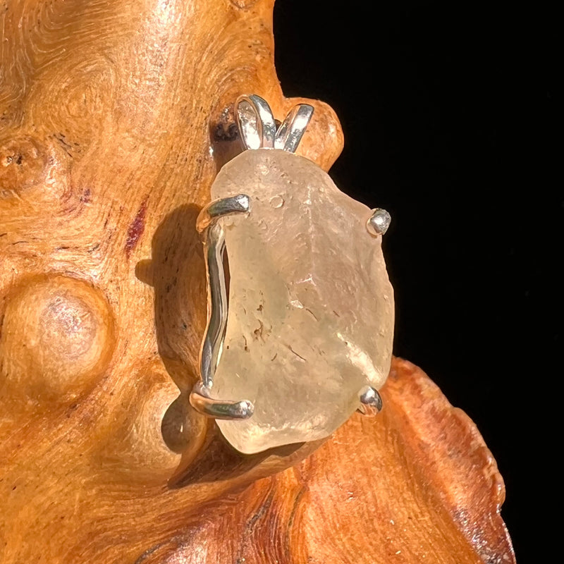 Libyan Desert Glass Pendant Sterling Silver #8378-Moldavite Life