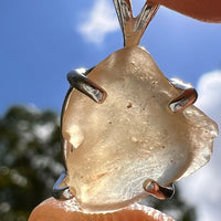 Libyan Desert Glass Pendant Sterling Silver #8381-Moldavite Life