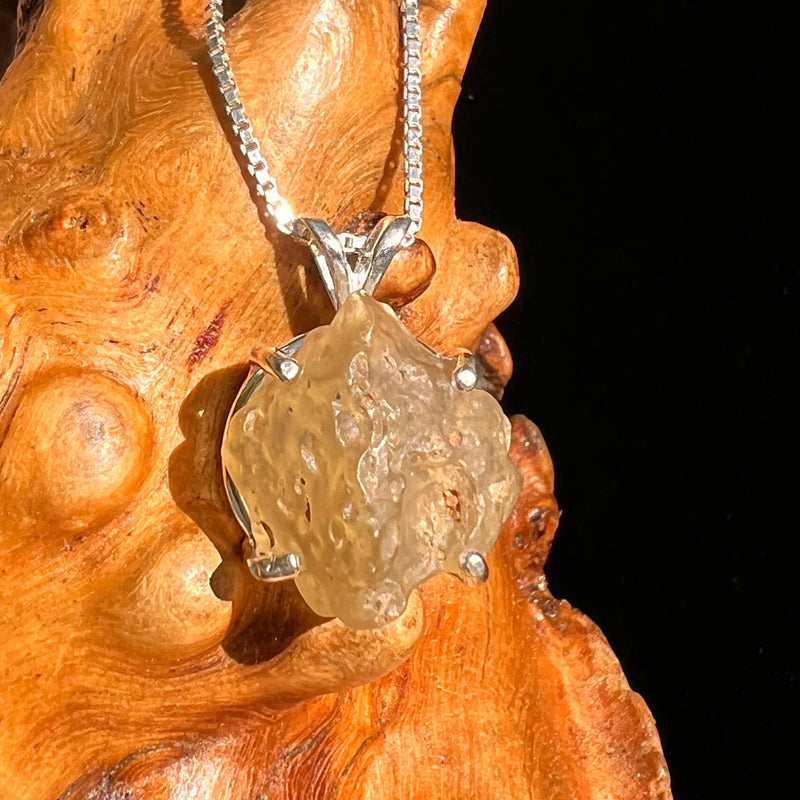 Libyan Desert Glass Pendant Sterling Silver #8382-Moldavite Life