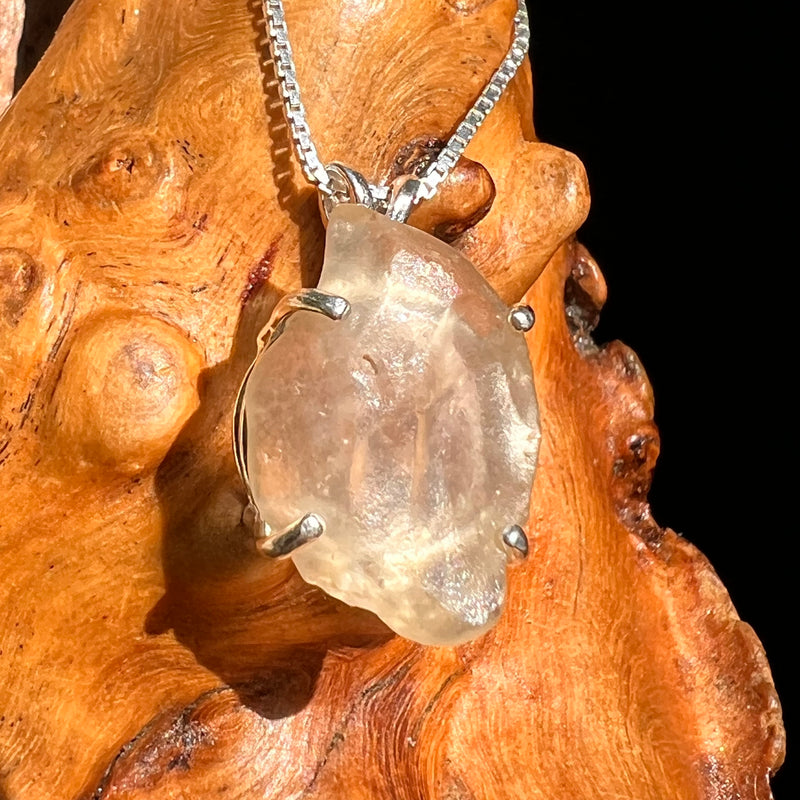 Libyan Desert Glass Pendant Sterling Silver #8389-Moldavite Life