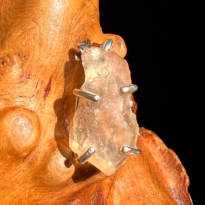 Libyan Desert Glass Pendant Sterling Silver Cristobalite #8385-Moldavite Life