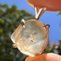 Libyan Desert Glass Pendant Sterling Silver Cristobalite #8388-Moldavite Life