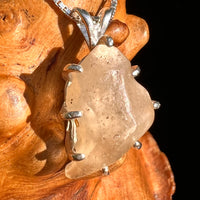 Libyan Desert Glass & Phenakite Pendant Sterling #8922-Moldavite Life