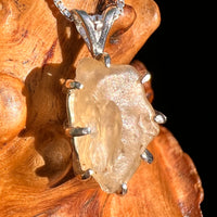 Libyan Desert Glass & Phenakite Pendant Sterling #8927-Moldavite Life