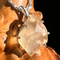 Libyan Desert Glass & Phenakite "drill bit" Pendant Sterling #8412-Moldavite Life