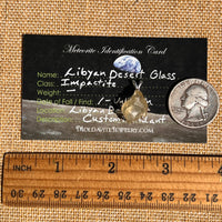 Libyan Desert Glass & Phenakite "drill bit" Pendant Sterling #8412-Moldavite Life