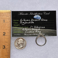 Libyan Desert Glass Ring Sterling Silver Size 6.75 #5192-Moldavite Life