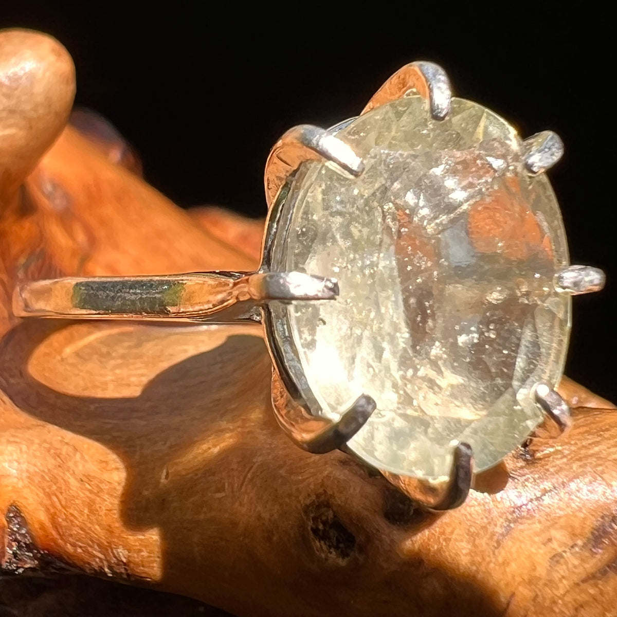 Libyan Desert Glass Ring Sterling Silver Size 7 #5188-Moldavite Life