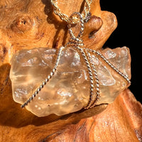 Libyan Desert Glass Wire Wrapped Pendant 14k GF #8300-Moldavite Life