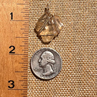 Libyan Desert Glass Wire Wrapped Pendant 14k GF #8301-Moldavite Life
