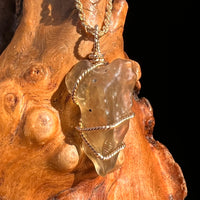 Libyan Desert Glass Wire Wrapped Pendant 14k GF #8302-Moldavite Life