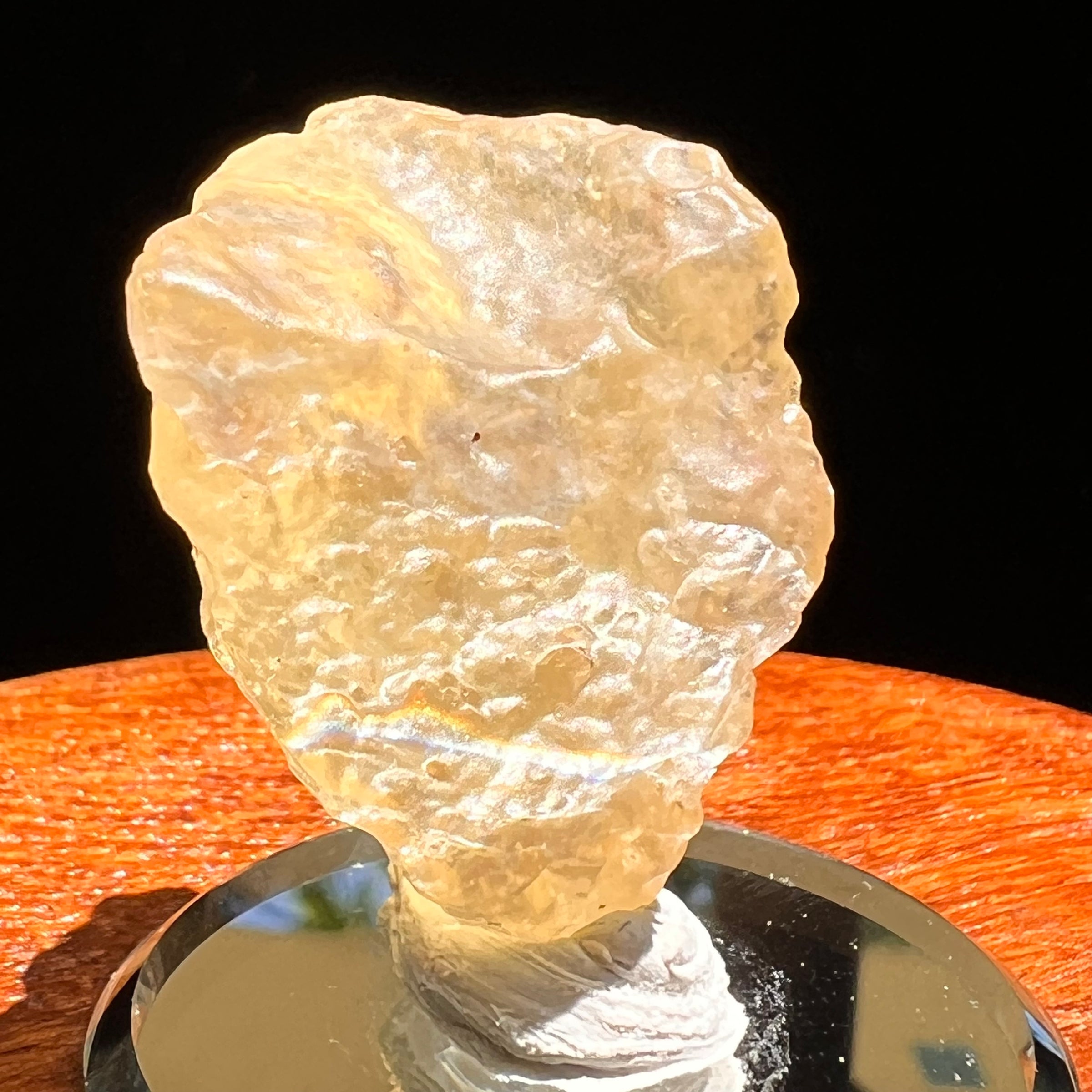 Libyan Desert Glass w/ Cristobalite 13.7 grams #525-Moldavite Life