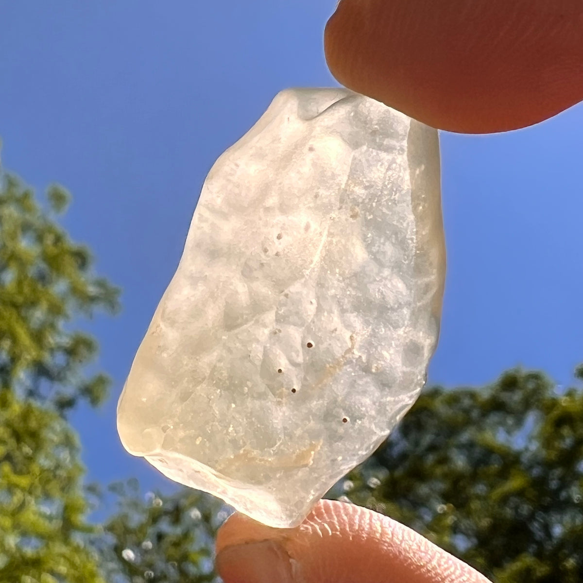 Libyan Desert Glass w/ Cristobalite 7 grams #517-Moldavite Life