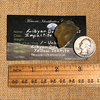 Libyan Desert Glass w/ Schlieren 11.5 grams #526-Moldavite Life