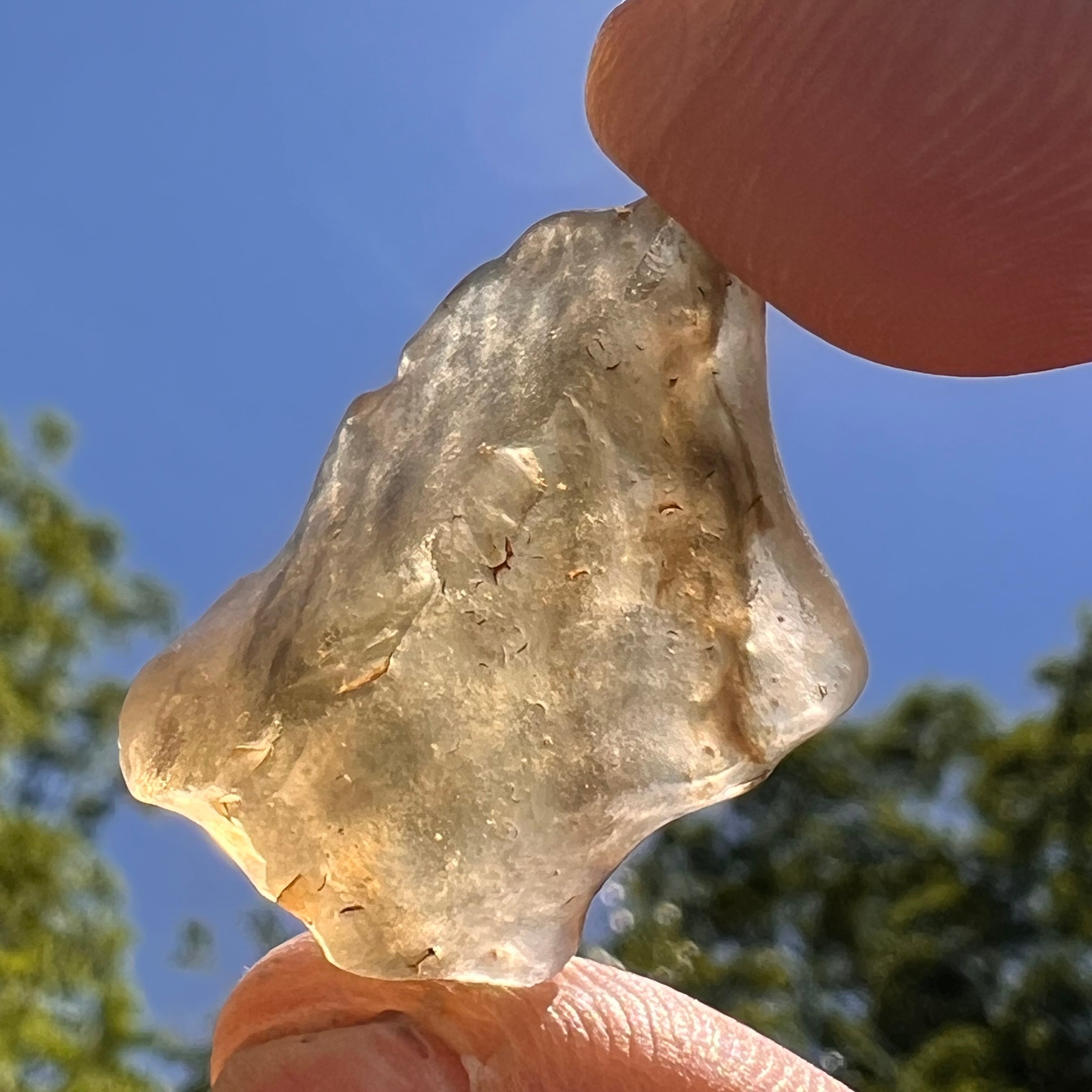 Libyan Desert Glass w/ Schlieren 5.4 grams #522-Moldavite Life