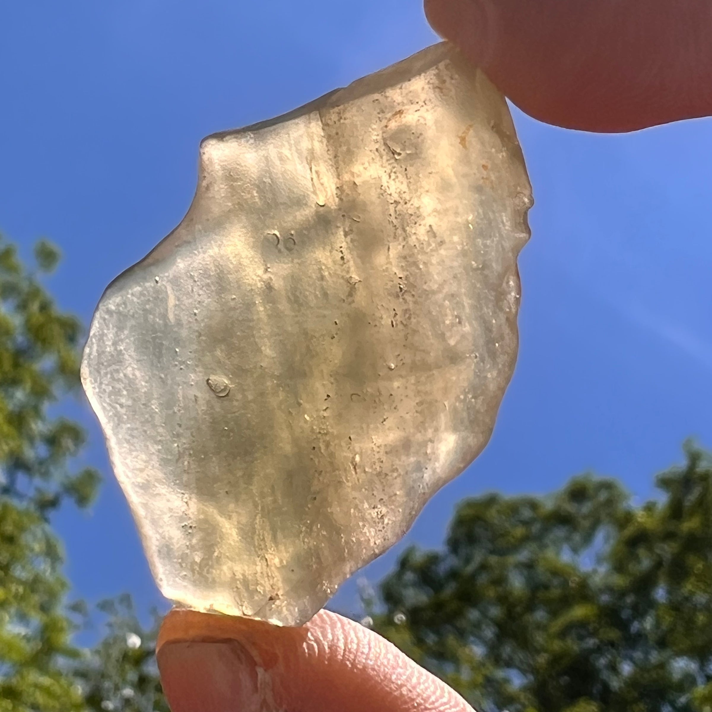 Libyan Desert Glass w/ Schlieren 9.4 grams #527-Moldavite Life