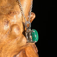 Malachite Necklace Sterling Silver #6228-Moldavite Life