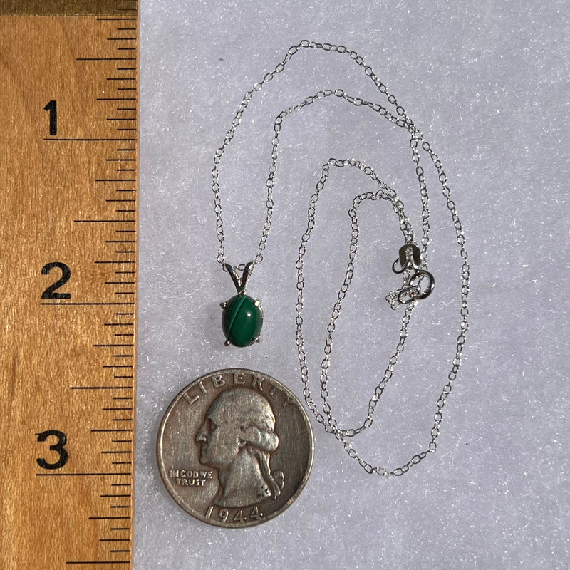 Malachite Necklace Sterling Silver #6228-Moldavite Life