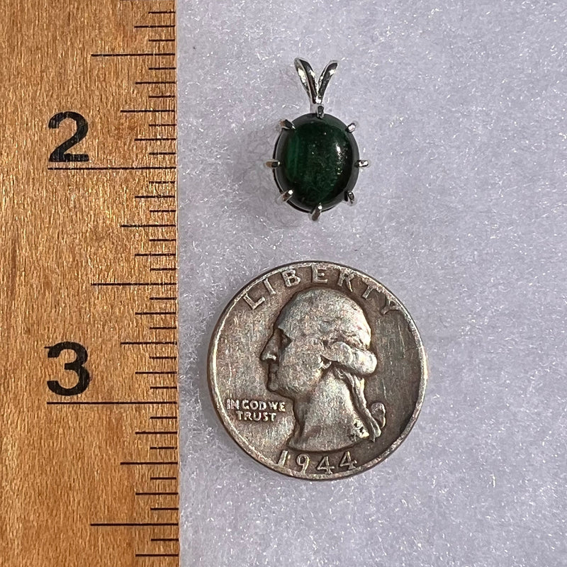 Malachite Pendant Sterling Silver #6231-Moldavite Life