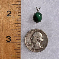 Malachite Pendant Sterling Silver #6234-Moldavite Life