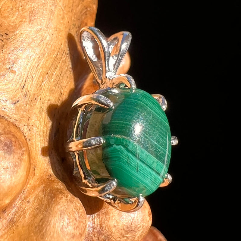 Malachite Pendant Sterling Silver #6235-Moldavite Life