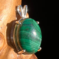 Malachite Pendant Sterling Silver #6238-Moldavite Life