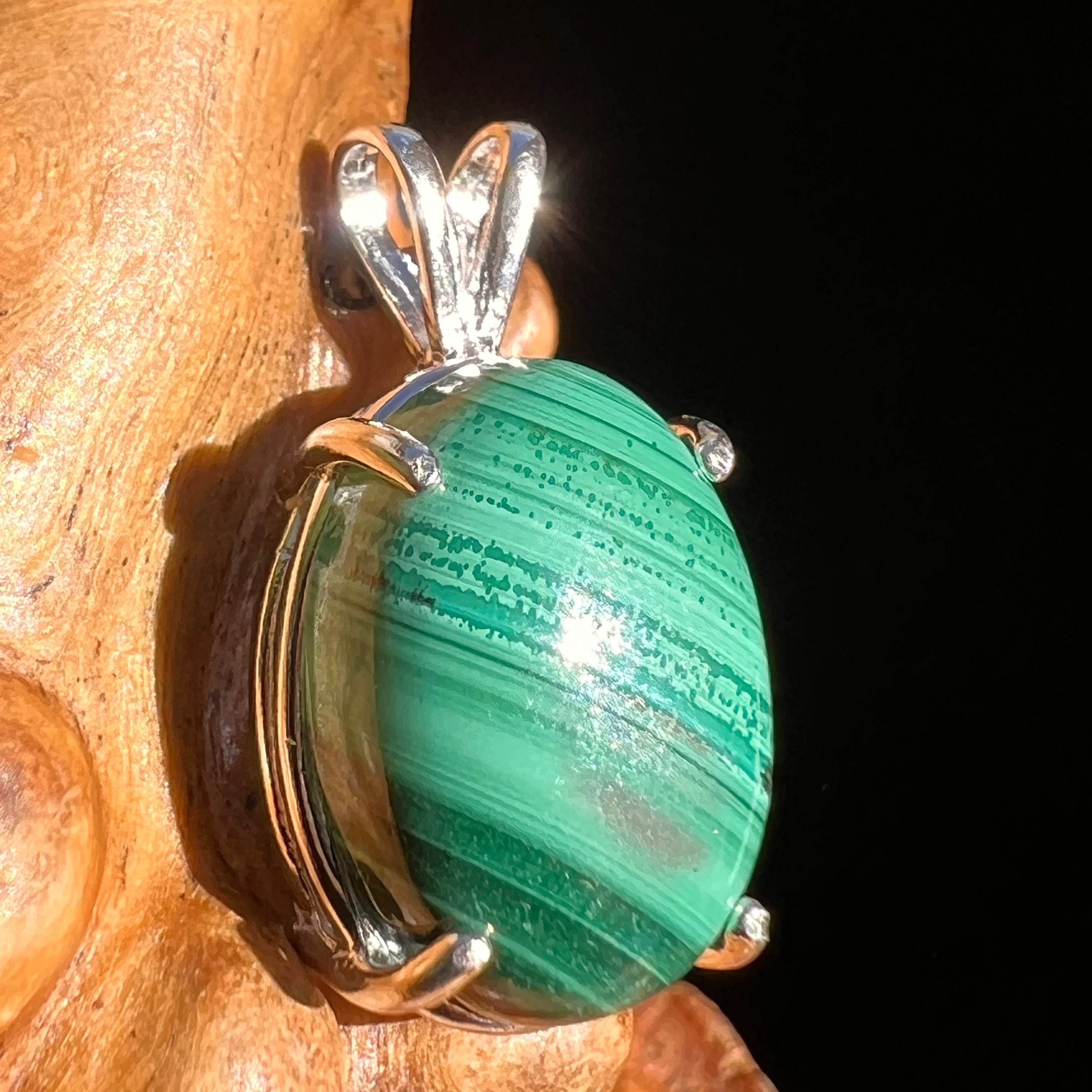 Malachite Chrysocolle, pendant, retail 4.5 cm, silver fastener