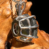 Marcasite & Moldavite Pendant Sterling Silver #6503-Moldavite Life