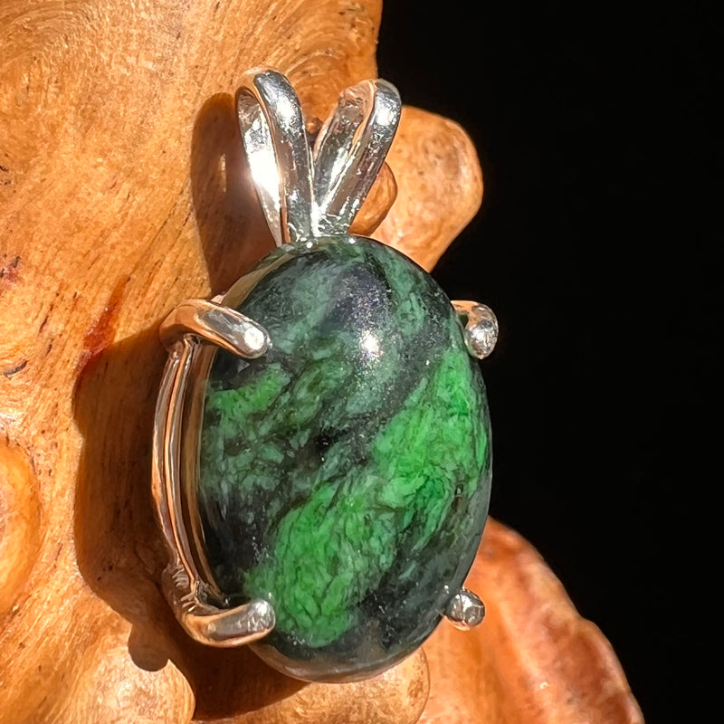 Maw Sit Sit Jade Pendant Sterling Silver #7048-Moldavite Life
