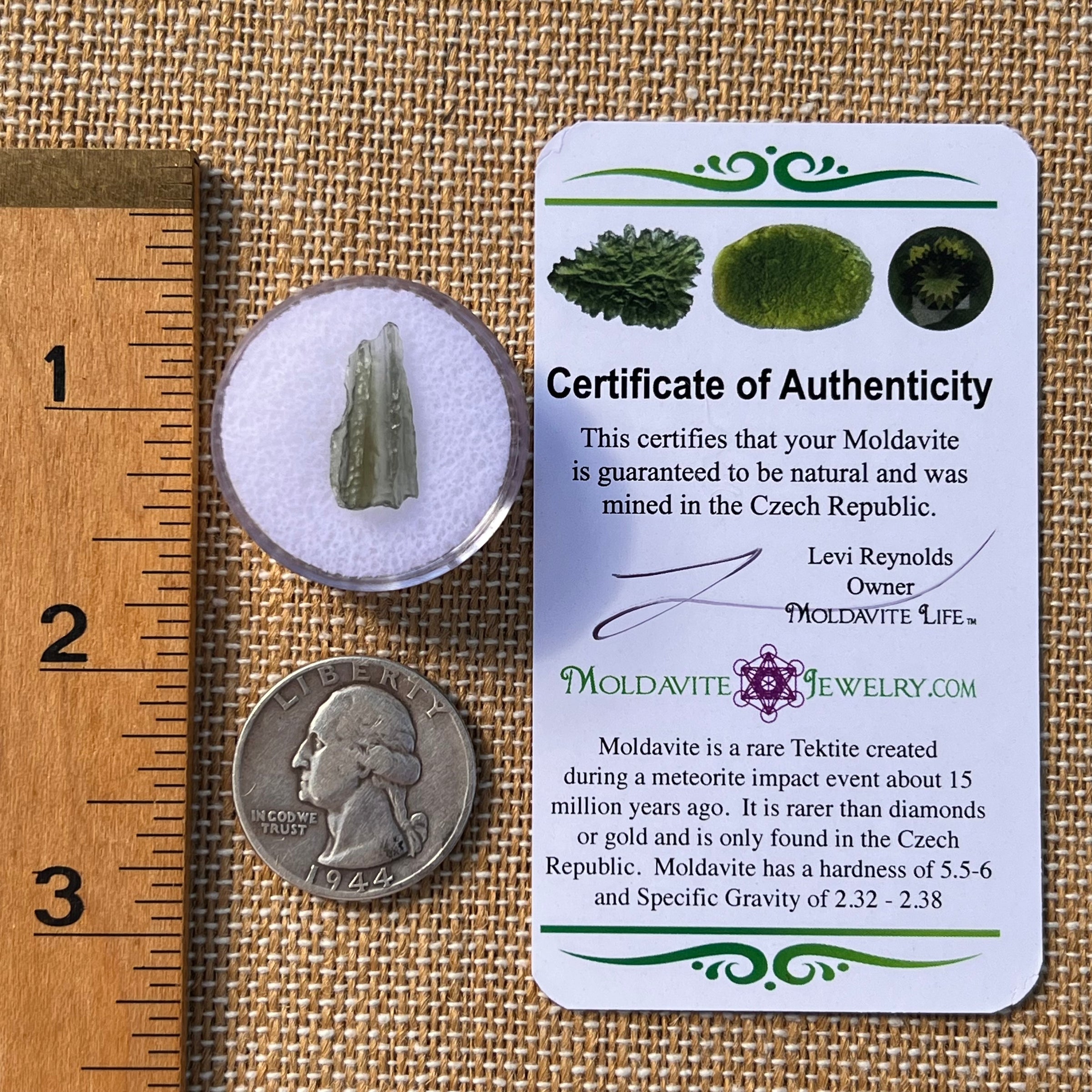 Moldavite 0.3 grams #2228-Moldavite Life
