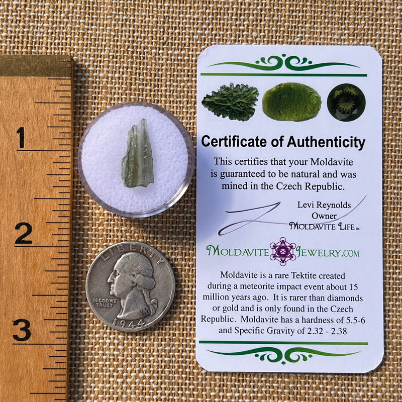 Moldavite 0.3 grams #2228-Moldavite Life