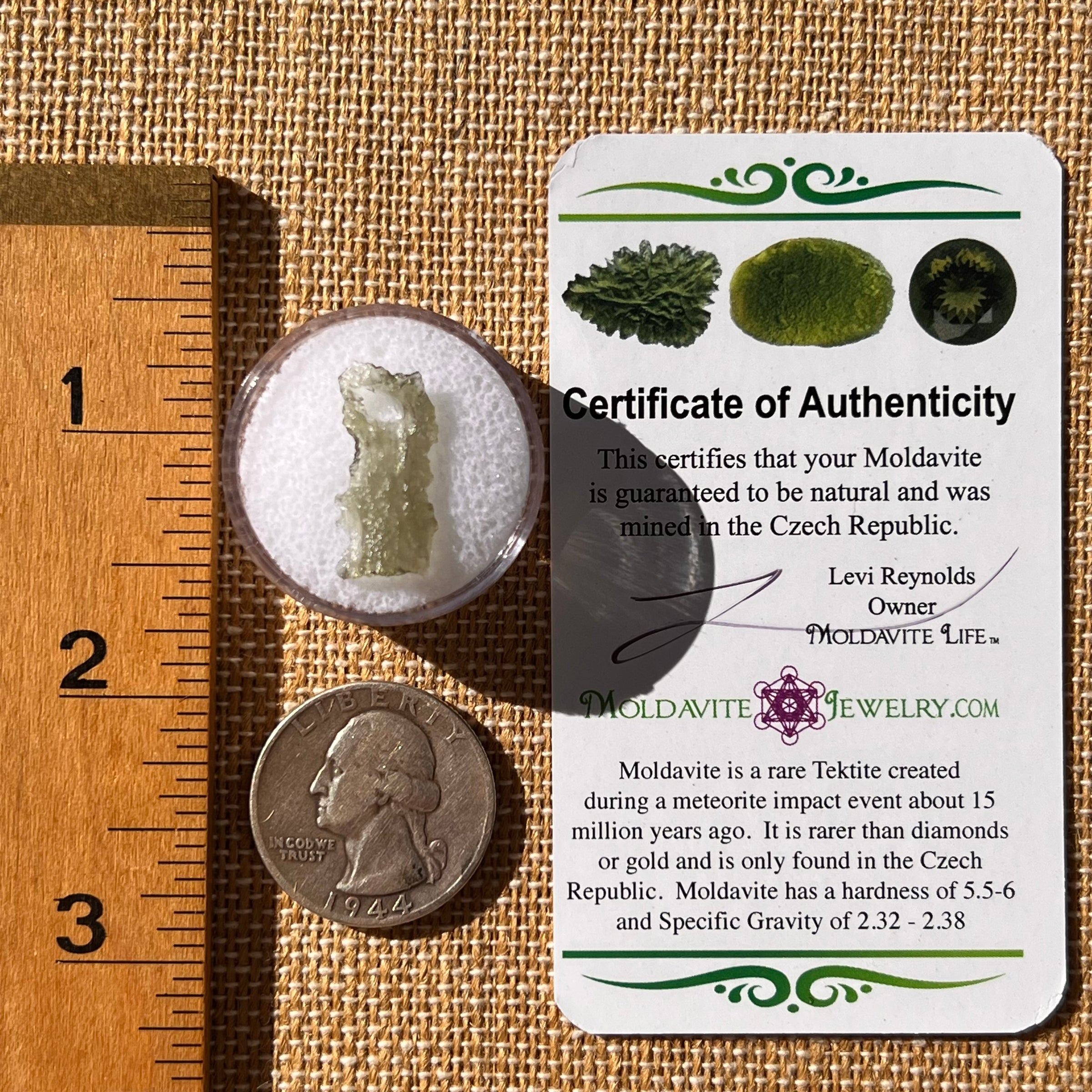 Moldavite 0.3 grams Natural Hole #2246-Moldavite Life
