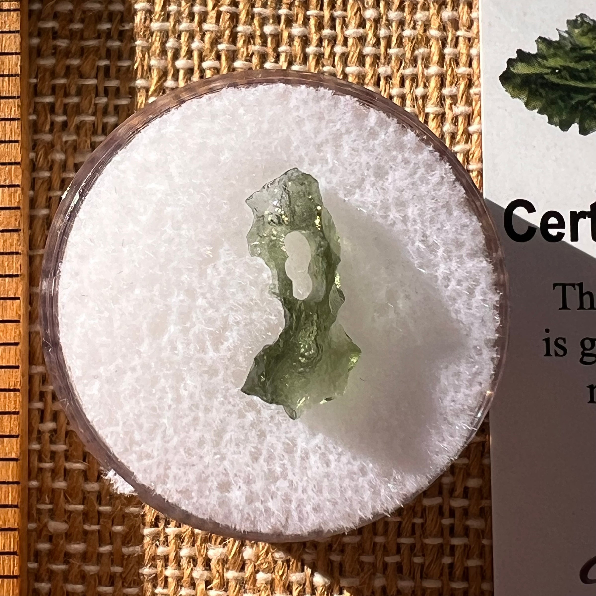 Moldavite 0.3 grams Natural Hole #2295-Moldavite Life