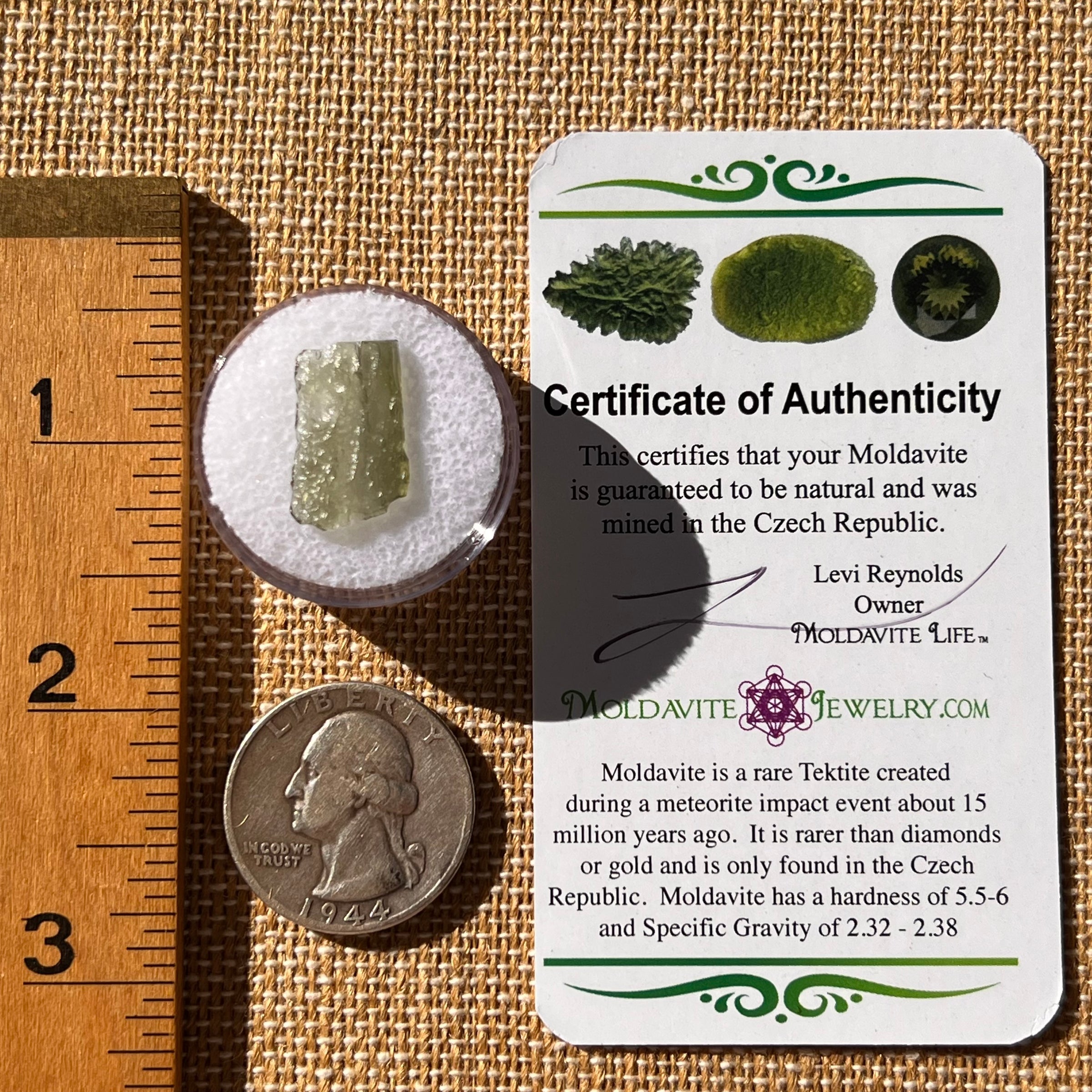 Moldavite 0.4 grams #2267-Moldavite Life